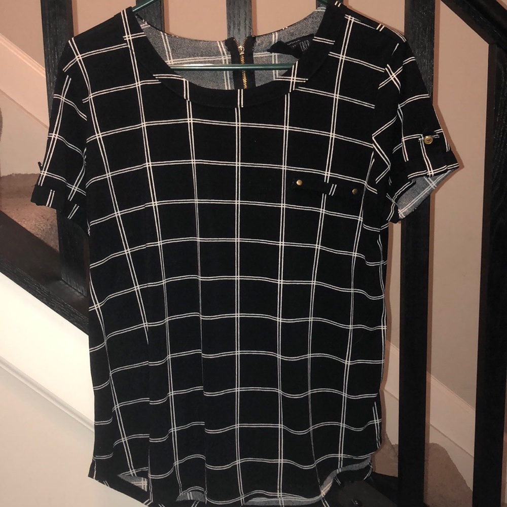 Black & White blouse